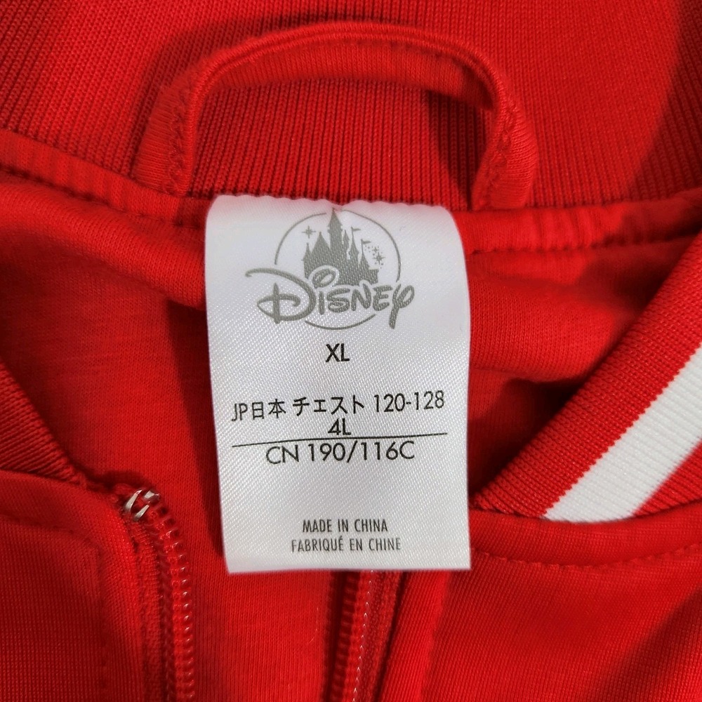 Disney Mickey Mouse 1928 Burbank CA Track Jacket Sz XL Red Full Zip Embroidered - Picture 7 of 14
